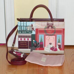 NWT Radley London Window Shopping Medium Zip Top Multiway Bag